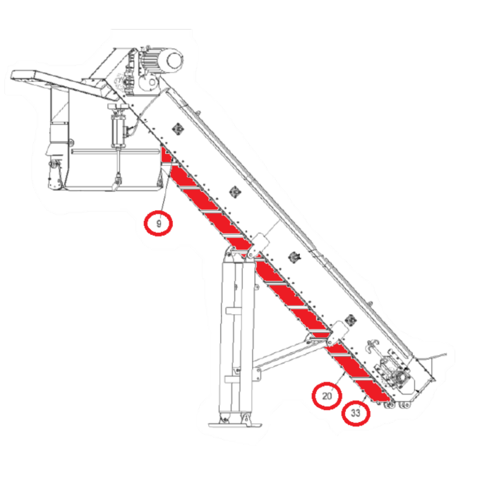 Kit Chapa Desgaste Elevador ACM 140 Prime  - HARDOX